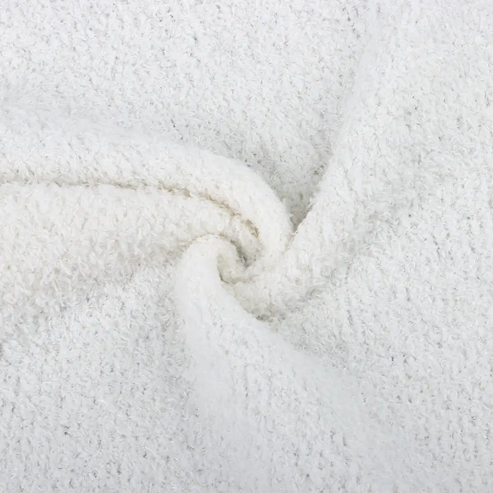 China Fabric for Hoodie,Sweatshirt Fleece Knit Fabric Polyester Spandex Nylon Off-white color buy from China wholesaler bulk order at wholesale price free worldwide shipping Alibaba