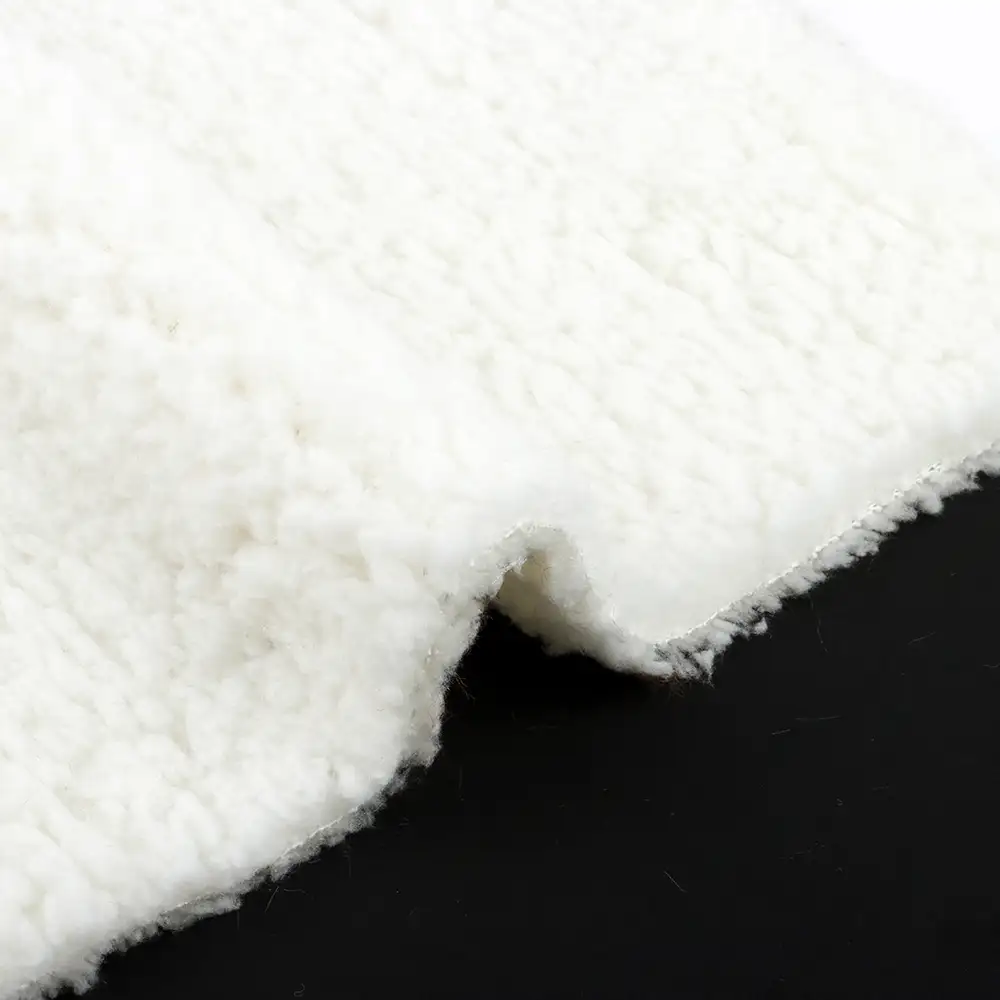 China Fabric for Hoodie,Sweatshirt Fleece Knit Fabric Polyester White color buy from China wholesaler bulk order at wholesale price free worldwide shipping Alibaba