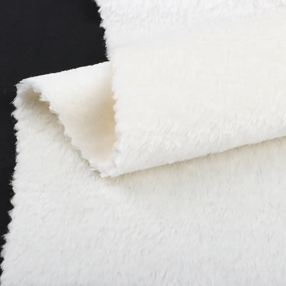 China Fabric for Hoodie,Sweatshirt Fleece Knit Fabric Polyester White color buy from China wholesaler bulk order at wholesale price free worldwide shipping Alibaba