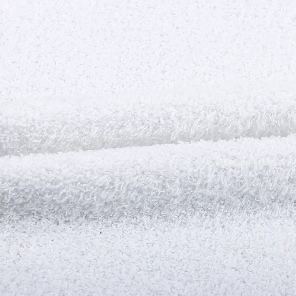 China Fabric for Hoodie,Sweatshirt Fleece Knit Fabric Polyester White color buy from China wholesaler bulk order at wholesale price free worldwide shipping Alibaba