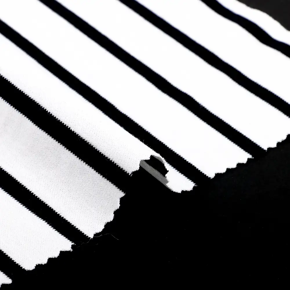 China Fabric for Tank Top,Crop Top,Pajamas Interlock Knit Fabric Cotton Black and White color buy from China wholesaler bulk order at wholesale price free worldwide shipping Alibaba