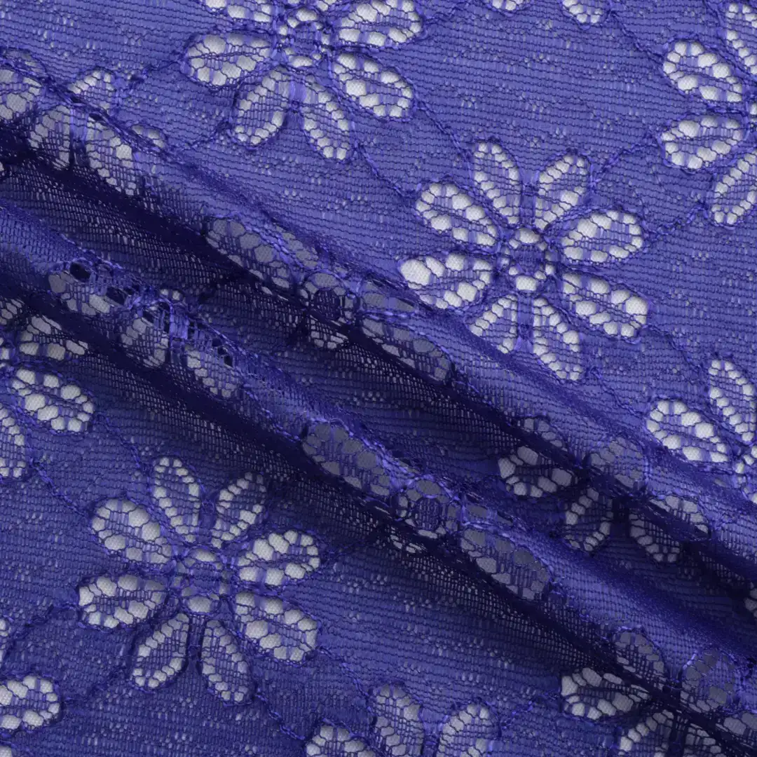 China Fabric for Blouse,Lingerie Lace Knit Fabric Nylon Spandex Purple color buy from China wholesaler bulk order at wholesale price free worldwide shipping Alibaba