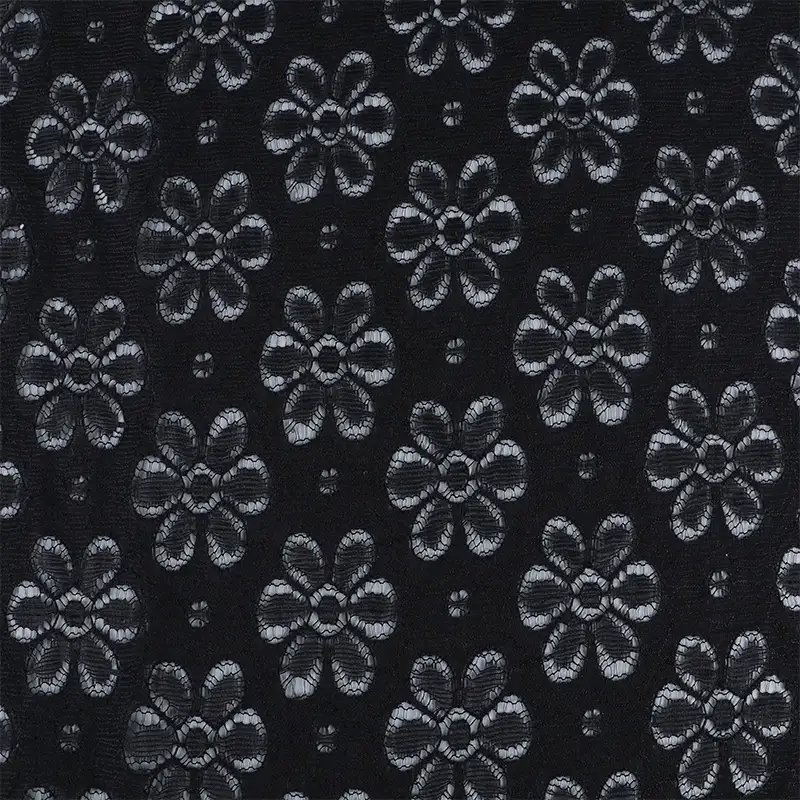 China Fabric for Shirt,Skirt Lace Knit Fabric Nylon Polyester Black color buy from China wholesaler bulk order at wholesale price free worldwide shipping Alibaba