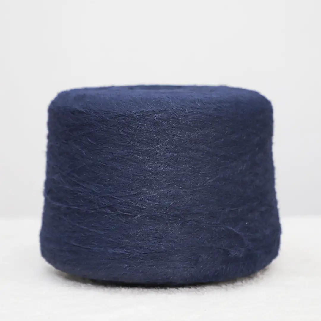 China Yarn for Ladies Vest (Sweater),Half-Zipper Cardigan (Sweater),Women's Pants (Sweater) Cat Feather Yarn Fancy Yarn Polyester Navy Blue color buy from China wholesaler bulk order at wholesale price free worldwide shipping Alibaba