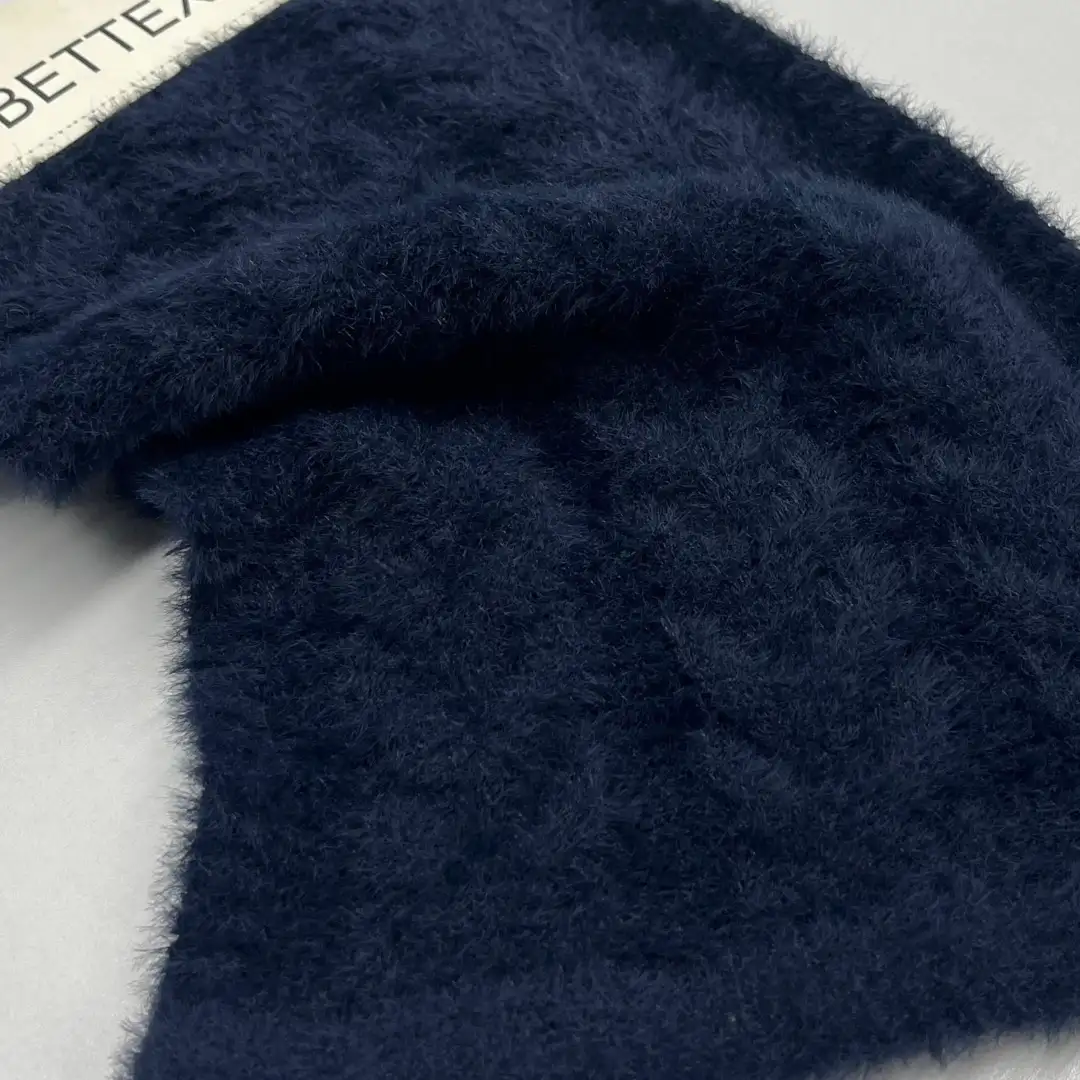 China Yarn for Ladies Vest (Sweater),Half-Zipper Cardigan (Sweater),Women's Pants (Sweater) Cat Feather Yarn Fancy Yarn Polyester Navy Blue color buy from China wholesaler bulk order at wholesale price free worldwide shipping Alibaba