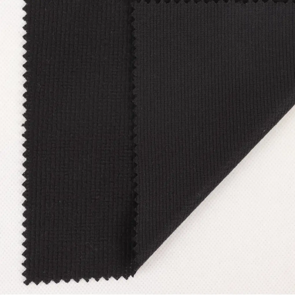 China Fabric for Loungewear,Pajamas,Hoodie Waffle Knit Fabric Polyester Black color buy from China wholesaler bulk order at wholesale price free worldwide shipping Alibaba