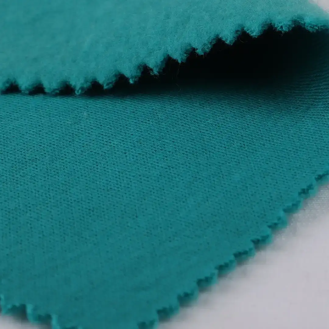 China Fabric for Hoodie,Sweatshirt,Jacket Fleece Knit Fabric Cotton Polyester Green color buy from China wholesaler bulk order at wholesale price free worldwide shipping Alibaba
