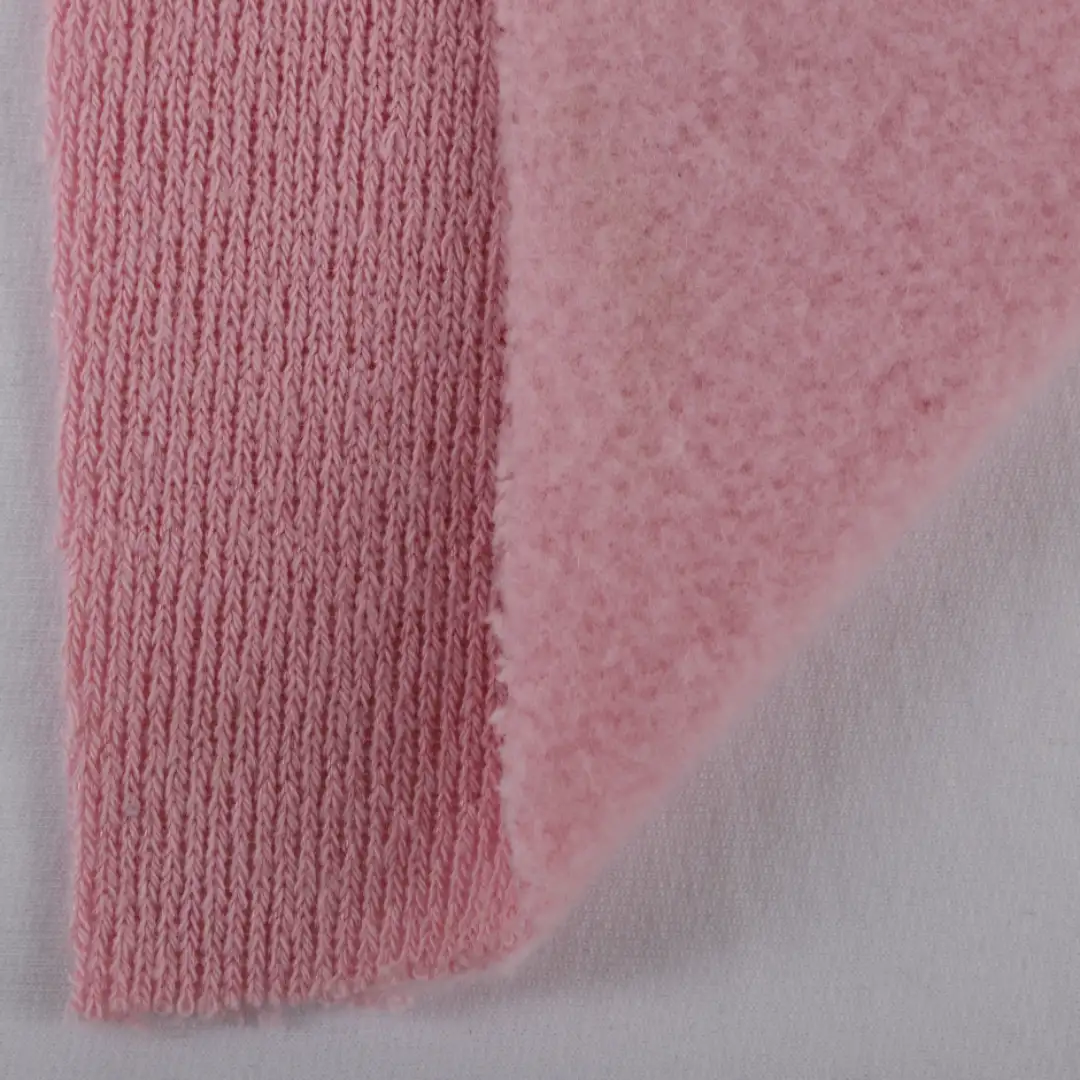 China Fabric for Loungewear,Sweatshirt,Hoodie Hacci Knit Fabric Polyester Spandex Pink color buy from China wholesaler bulk order at wholesale price free worldwide shipping Alibaba