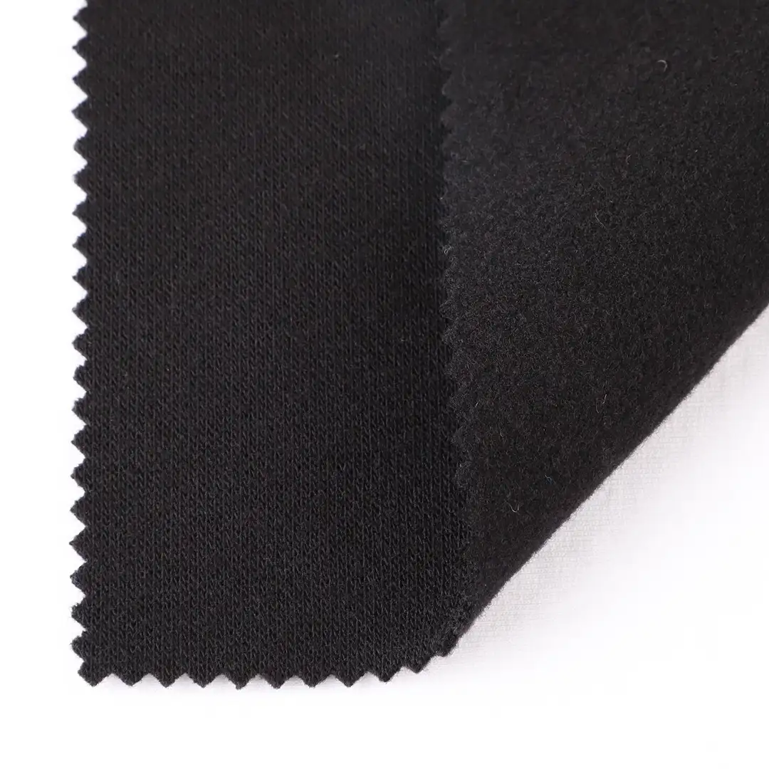 China Fabric for Hoodie,Blazer,Skirt Knit Woolen Fabric Woolen Polyester Black color buy from China wholesaler bulk order at wholesale price free worldwide shipping Alibaba