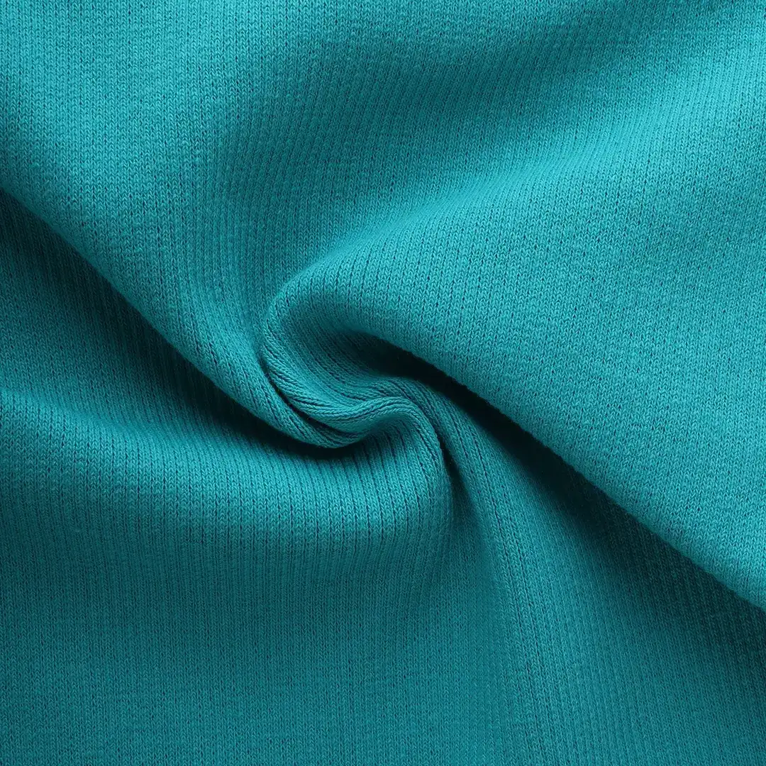 China Fabric for Crop Top,Hoodie,Tank Top Rib Knit Fabric Cotton Polyester Spandex Blue color buy from China wholesaler bulk order at wholesale price free worldwide shipping Alibaba