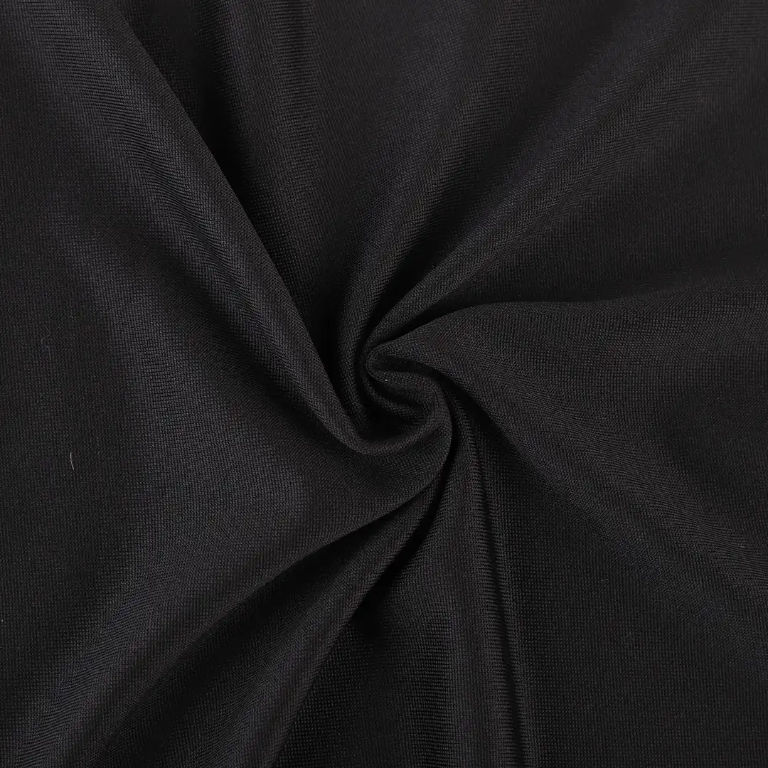China Fabric for T-Shirt,Pajamas,Loungewear,Yoga Pants,Tracksuits Single Jersey Knit Fabric Polyester Spandex Black color buy from China wholesaler bulk order at wholesale price free worldwide shipping Alibaba
