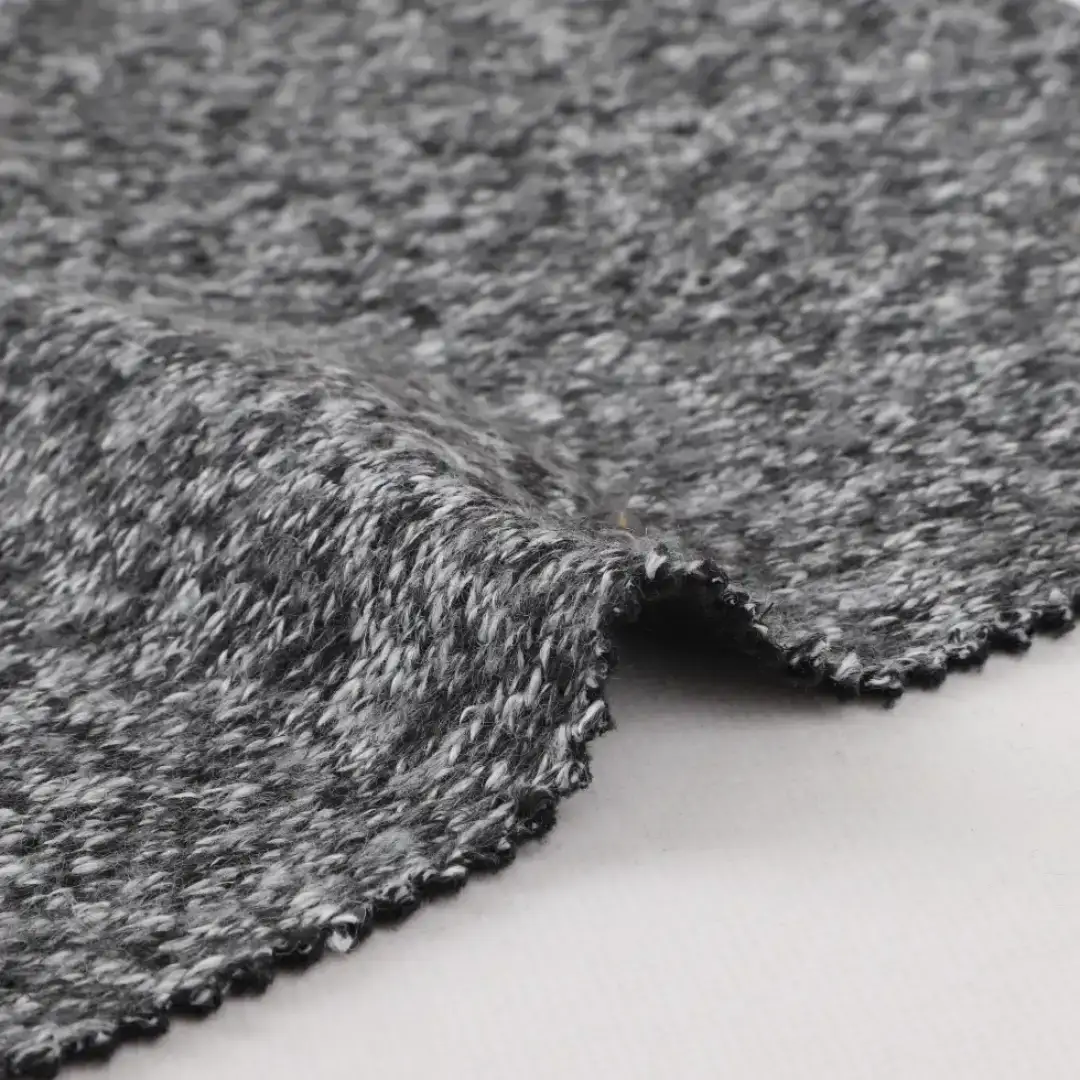 China Fabric for T-Shirt,Pajamas,Loungewear,Yoga Pants,Tracksuits Single Jersey Knit Fabric Polyester Grey Mélange color buy from China wholesaler bulk order at wholesale price free worldwide shipping Alibaba