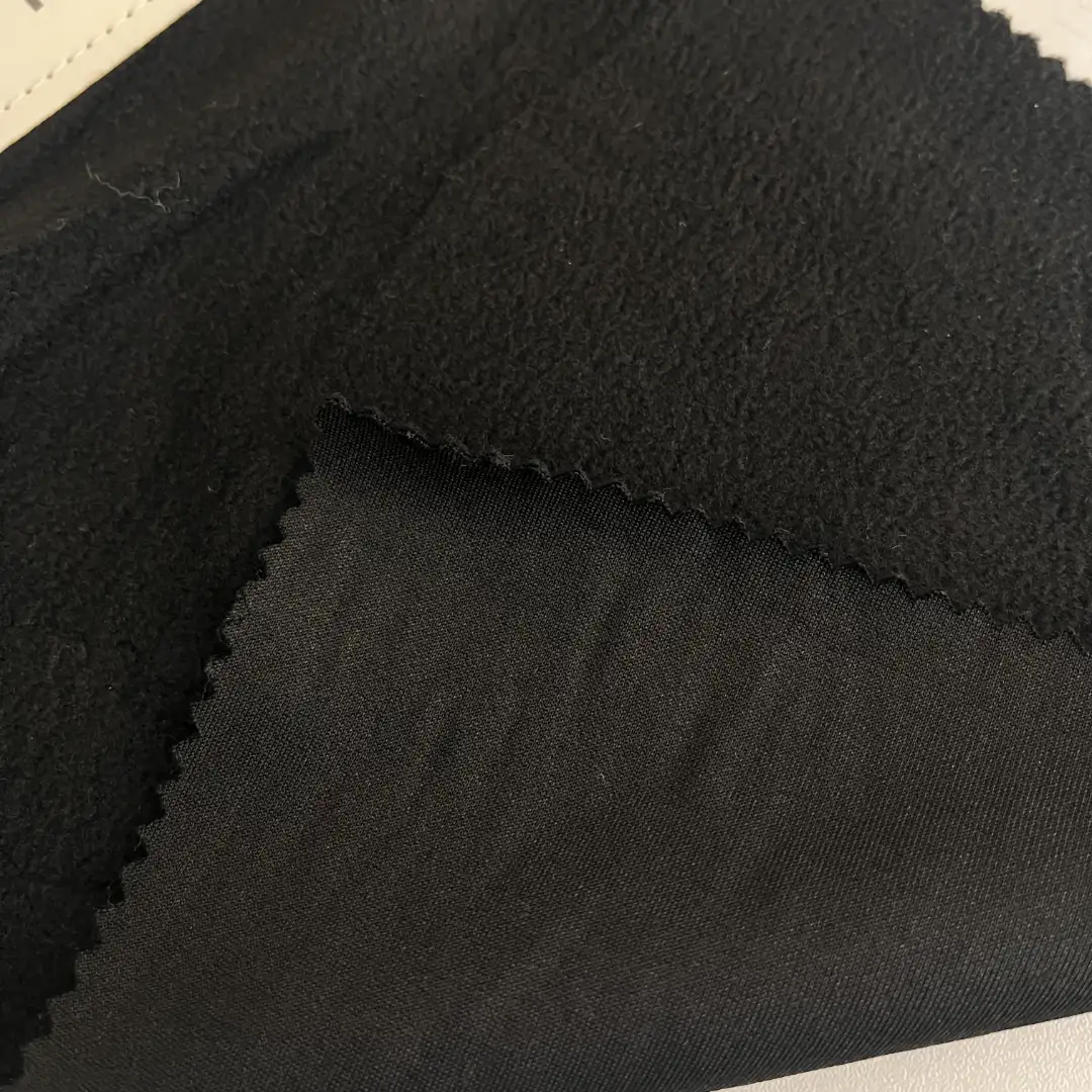 China Fabric for Hoodie,Sweatshirt,Jacket Fleece Knit Fabric Polyester Black color buy from China wholesaler bulk order at wholesale price free worldwide shipping Alibaba