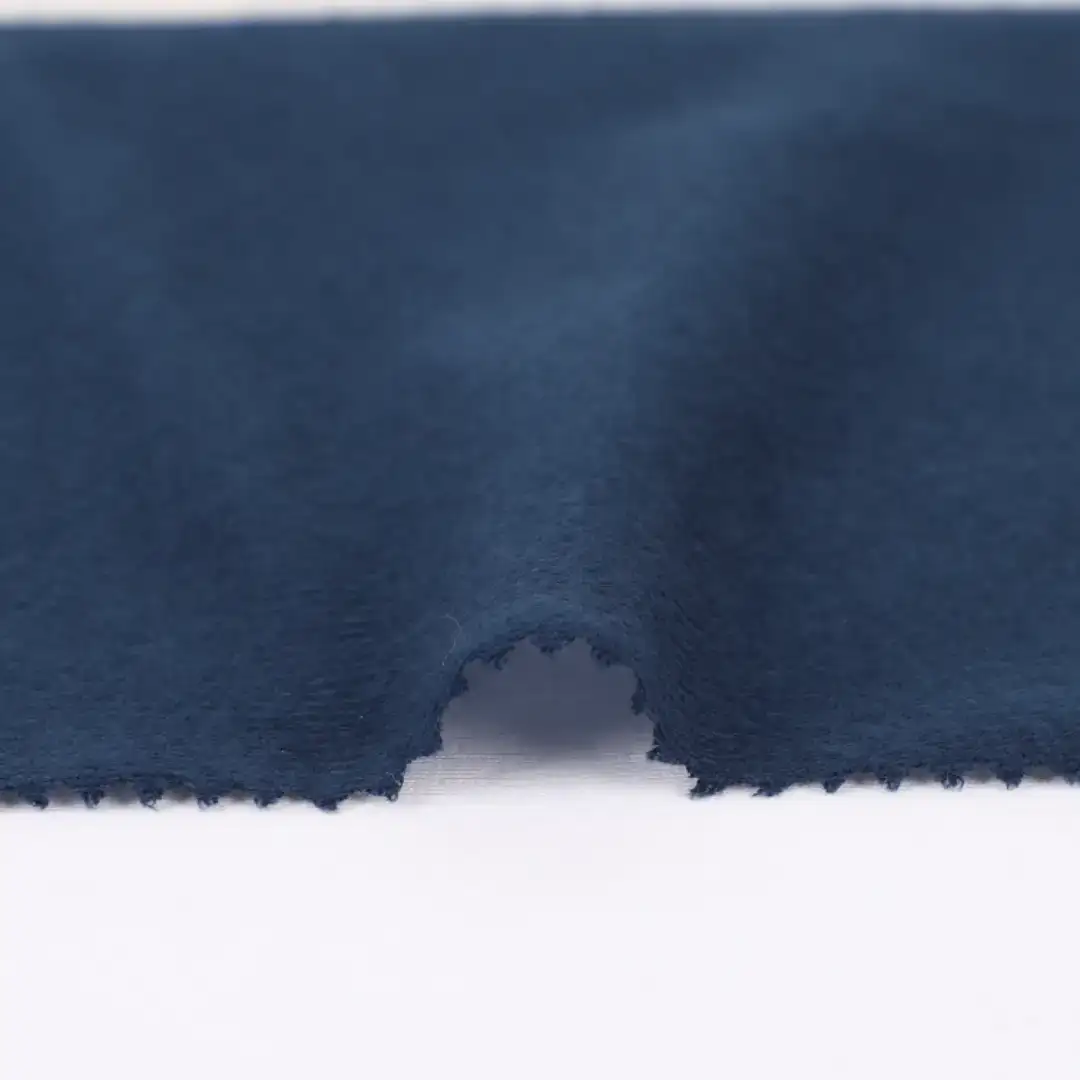 China Fabric for Pajamas,Loungewear,Hoodie Tricot Brush Knit Fabric Polyester Navy color buy from China wholesaler bulk order at wholesale price free worldwide shipping Alibaba