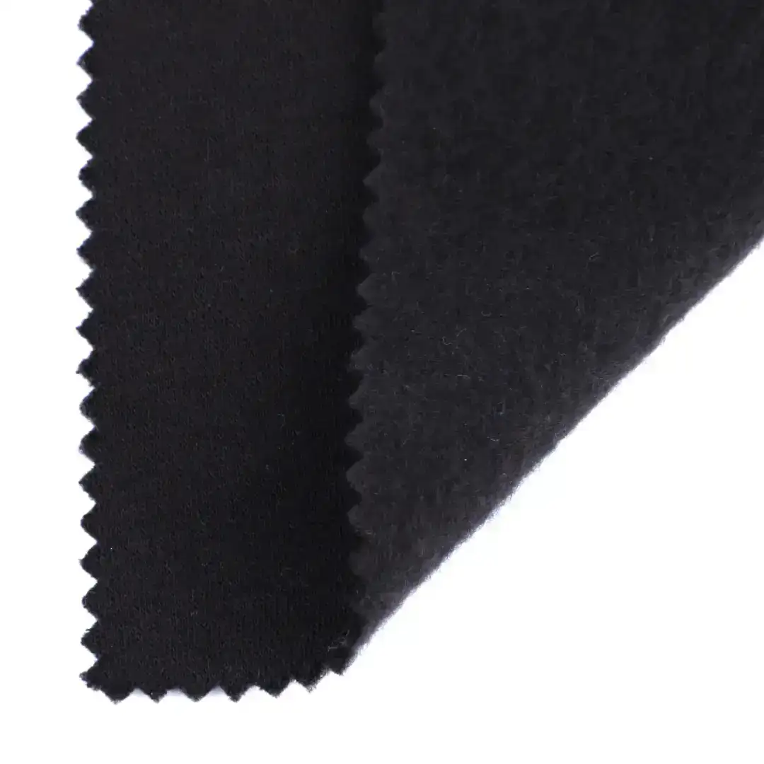China Fabric for Hoodie,Sweatshirt,Jacket Fleece Knit Fabric Polyester Black color buy from China wholesaler bulk order at wholesale price free worldwide shipping Alibaba