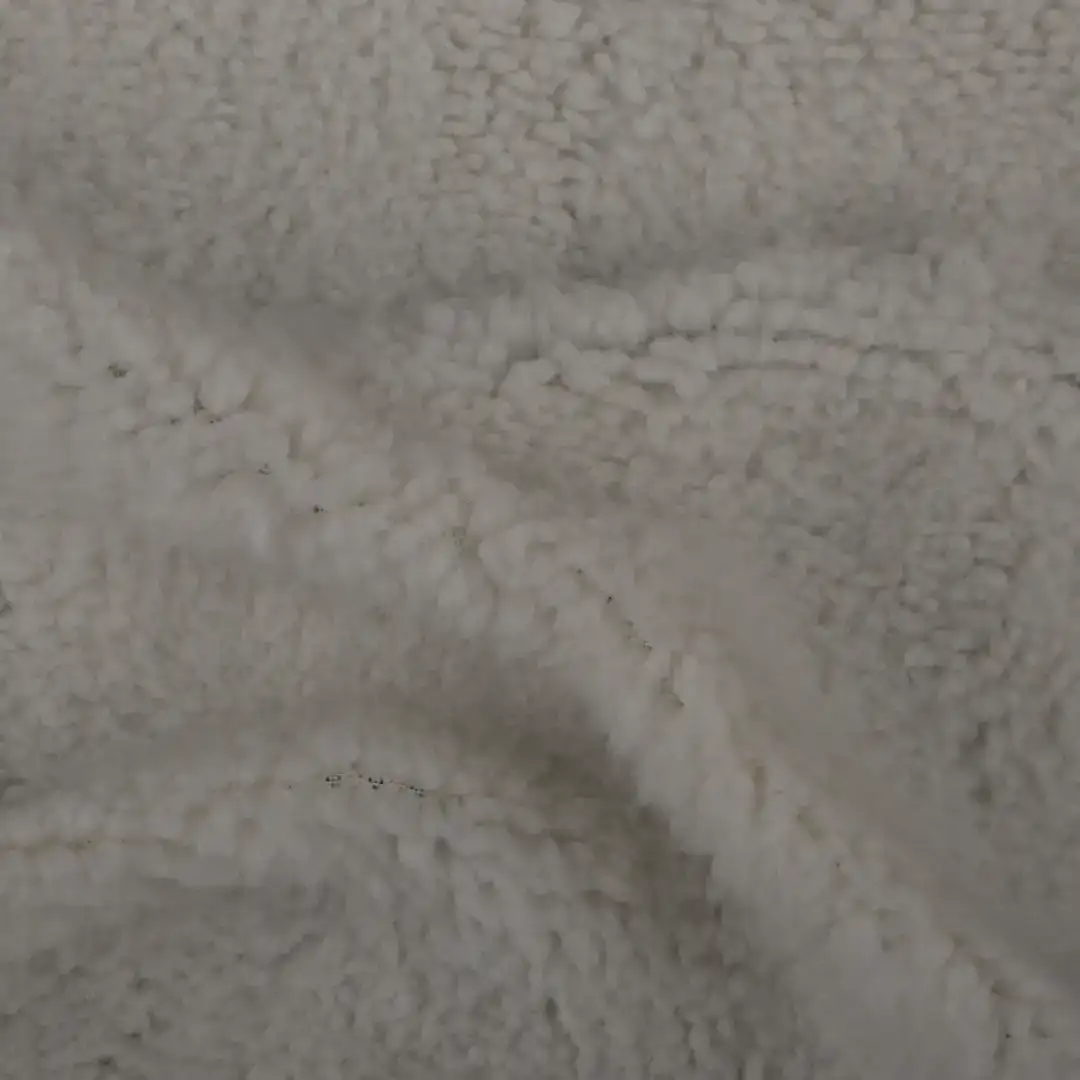 China Fabric for Overcoat,Bomber Jacket,Trench Coat Sherpa Knit Fabric Polyester White color buy from China wholesaler bulk order at wholesale price free worldwide shipping Alibaba