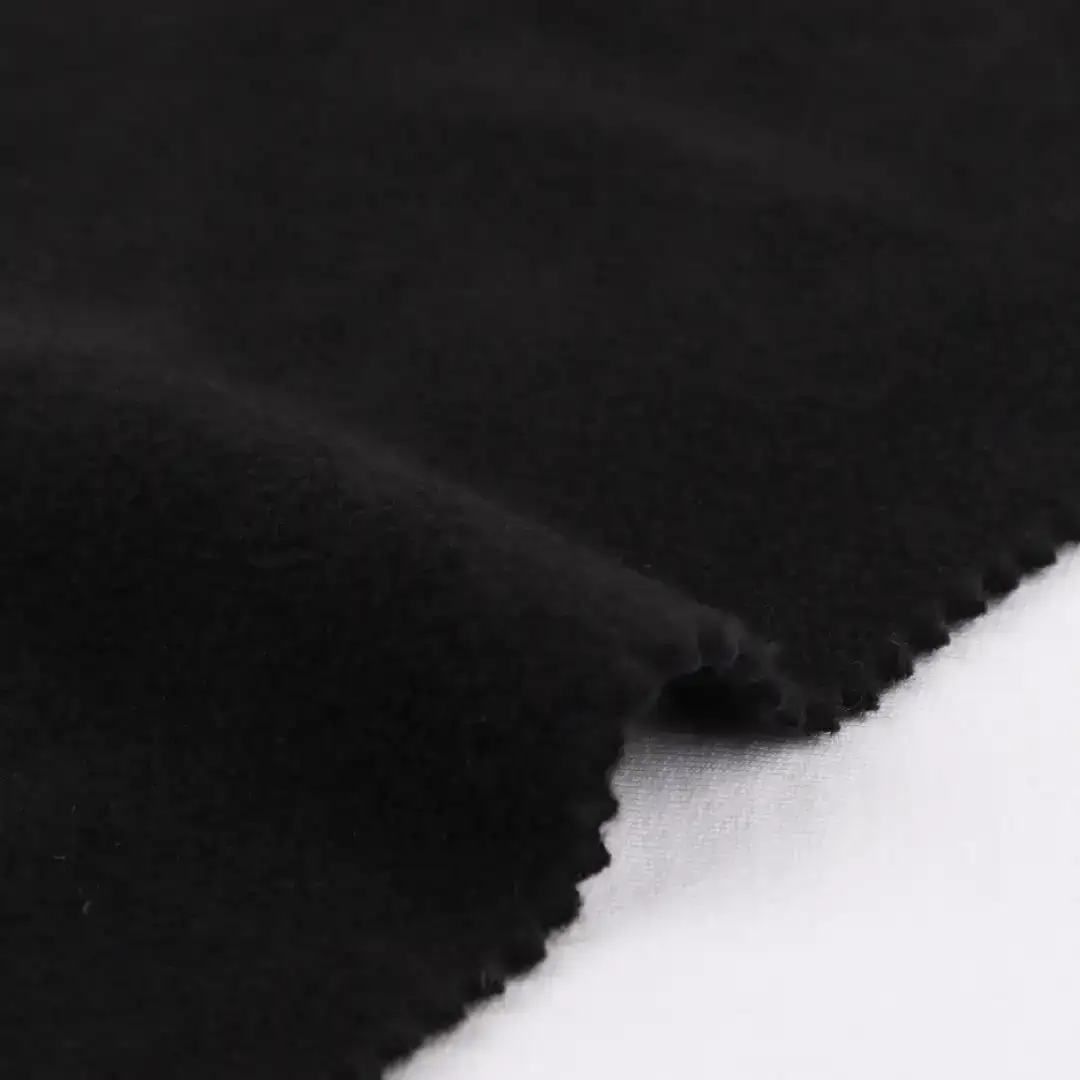 China Fabric for Hoodie,Jackets,Sweatshirt Polar Fleece Knit Fabric Polyester Black color buy from China wholesaler bulk order at wholesale price free worldwide shipping Alibaba