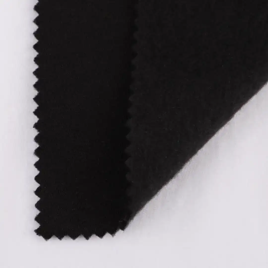China Fabric for Hoodie,Sweatshirt,Jacket Fleece Knit Fabric Cotton Polyester Black color buy from China wholesaler bulk order at wholesale price free worldwide shipping Alibaba