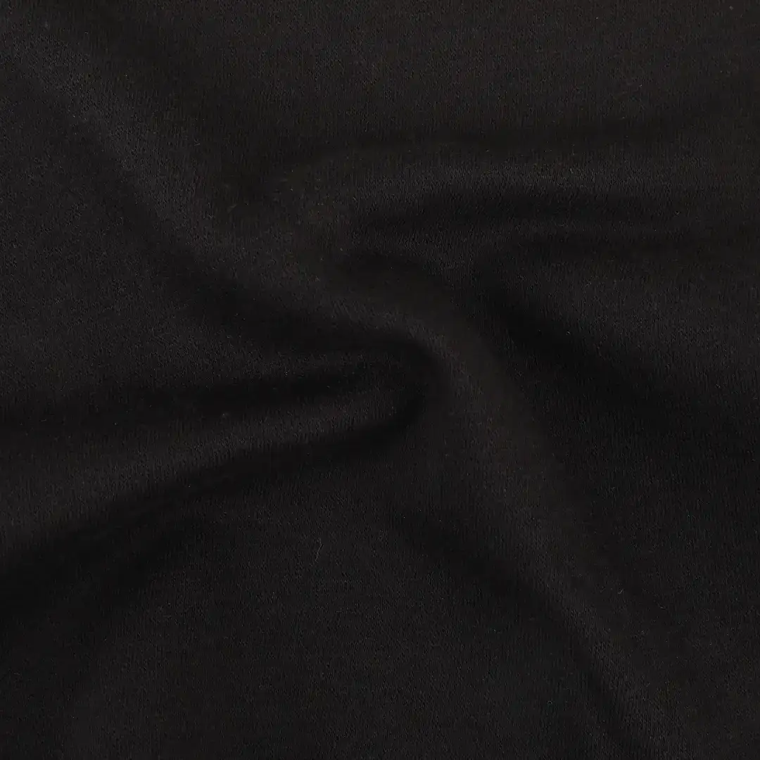 China Fabric for Hoodie,Sweatshirt,Jacket Fleece Knit Fabric Cotton Polyester Black color buy from China wholesaler bulk order at wholesale price free worldwide shipping Alibaba