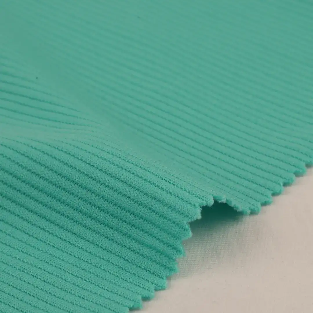 China Fabric for Jacket,Blazer,Overcoat Ottoman Knit Fabric Polyester Spandex Green color buy from China wholesaler bulk order at wholesale price free worldwide shipping Alibaba