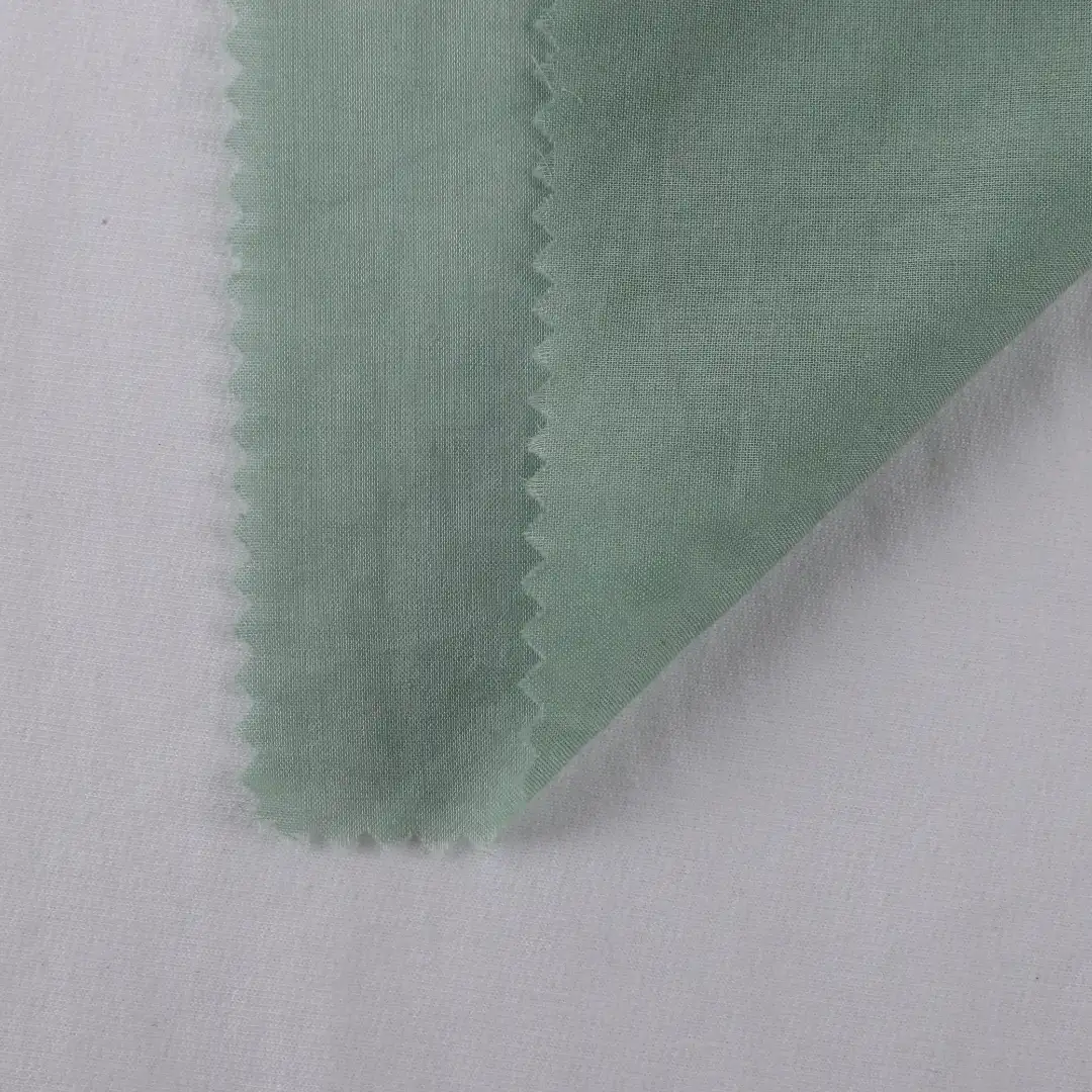 China Fabric for Blouse,Skirt,Crop Top Cotton Poplin Natural Woven Fabric Cotton Green color buy from China wholesaler bulk order at wholesale price free worldwide shipping Alibaba