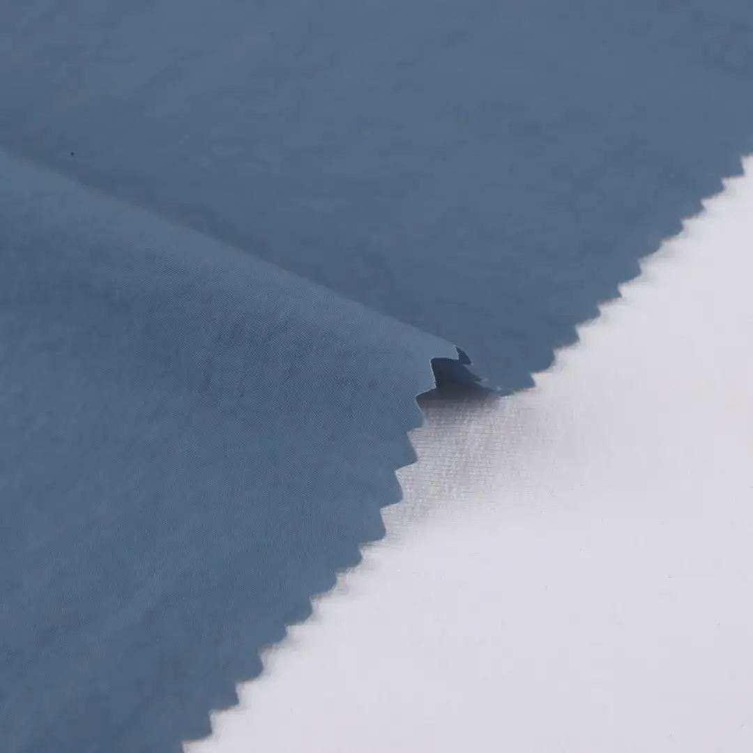 China Fabric for Jacket,Rain Coat,Bomber Jacket Nylon Taslon Synthetic Woven Fabric Nylon Blue color buy from China wholesaler bulk order at wholesale price free worldwide shipping Alibaba