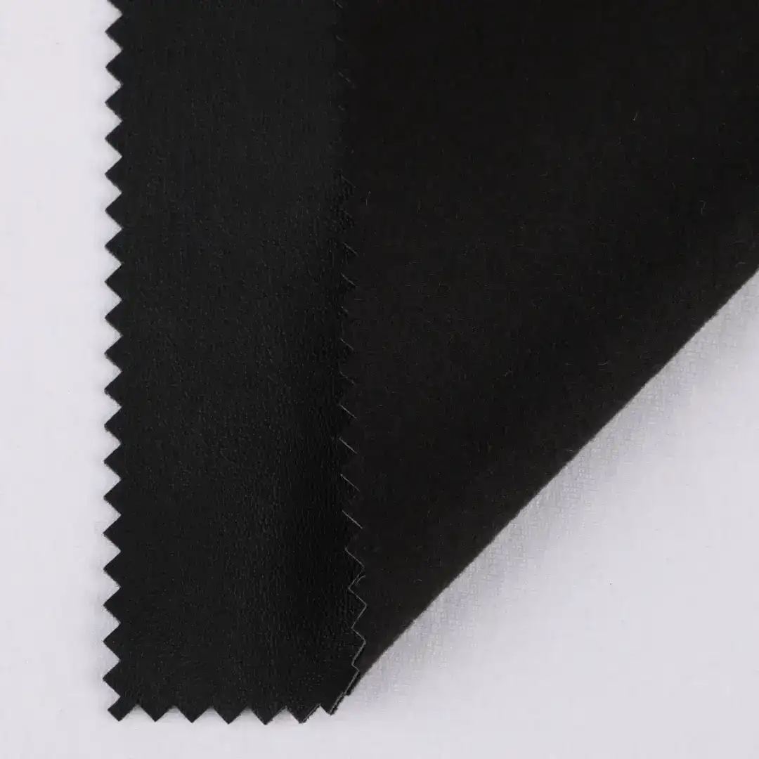 China Fabric for Jacket,Blazer PU Woven Blended Fabric Polyester Black color buy from China wholesaler bulk order at wholesale price free worldwide shipping Alibaba
