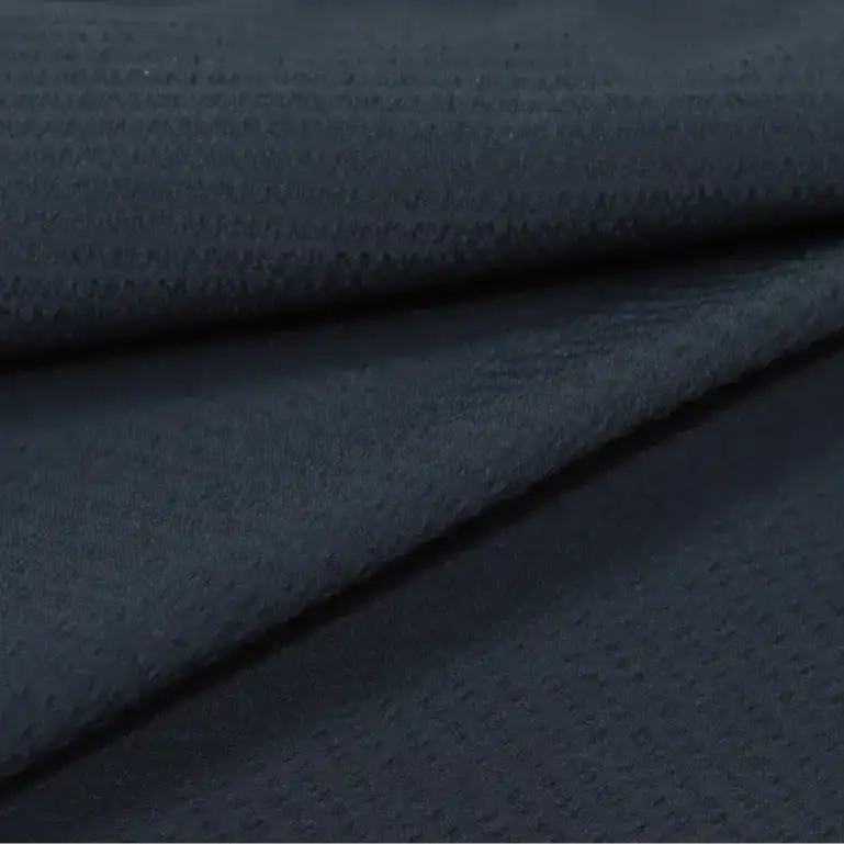 China Fabric for Blouse,Skirt,Crop Top Polyester Crepe Synthetic Woven Fabric Polyester Navy color buy from China wholesaler bulk order at wholesale price free worldwide shipping Alibaba