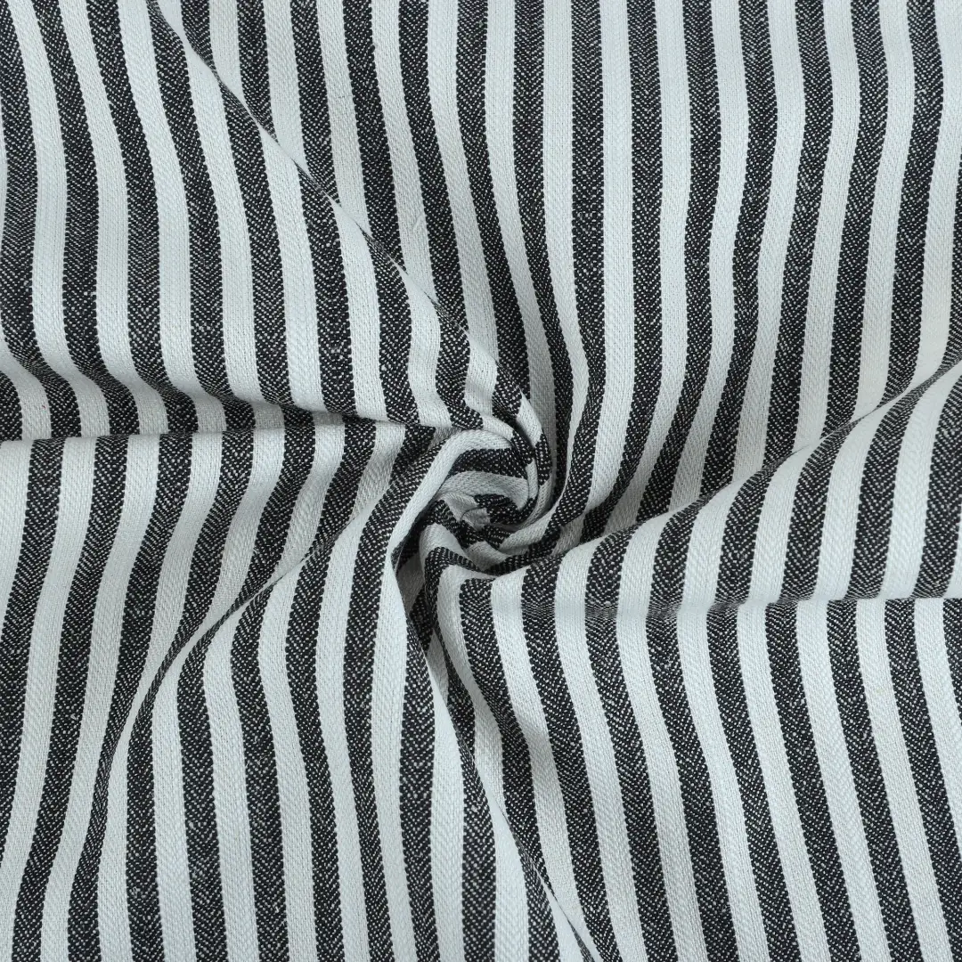 Bangladesh Fabric for Shirt,Crop Top,Skirt,Over Shirt Linen/Cotton Plain Natural Woven Fabric BCI Cotton Linen Black/White color buy from Bangladesh wholesaler bulk order at wholesale price free worldwide shipping Alibaba