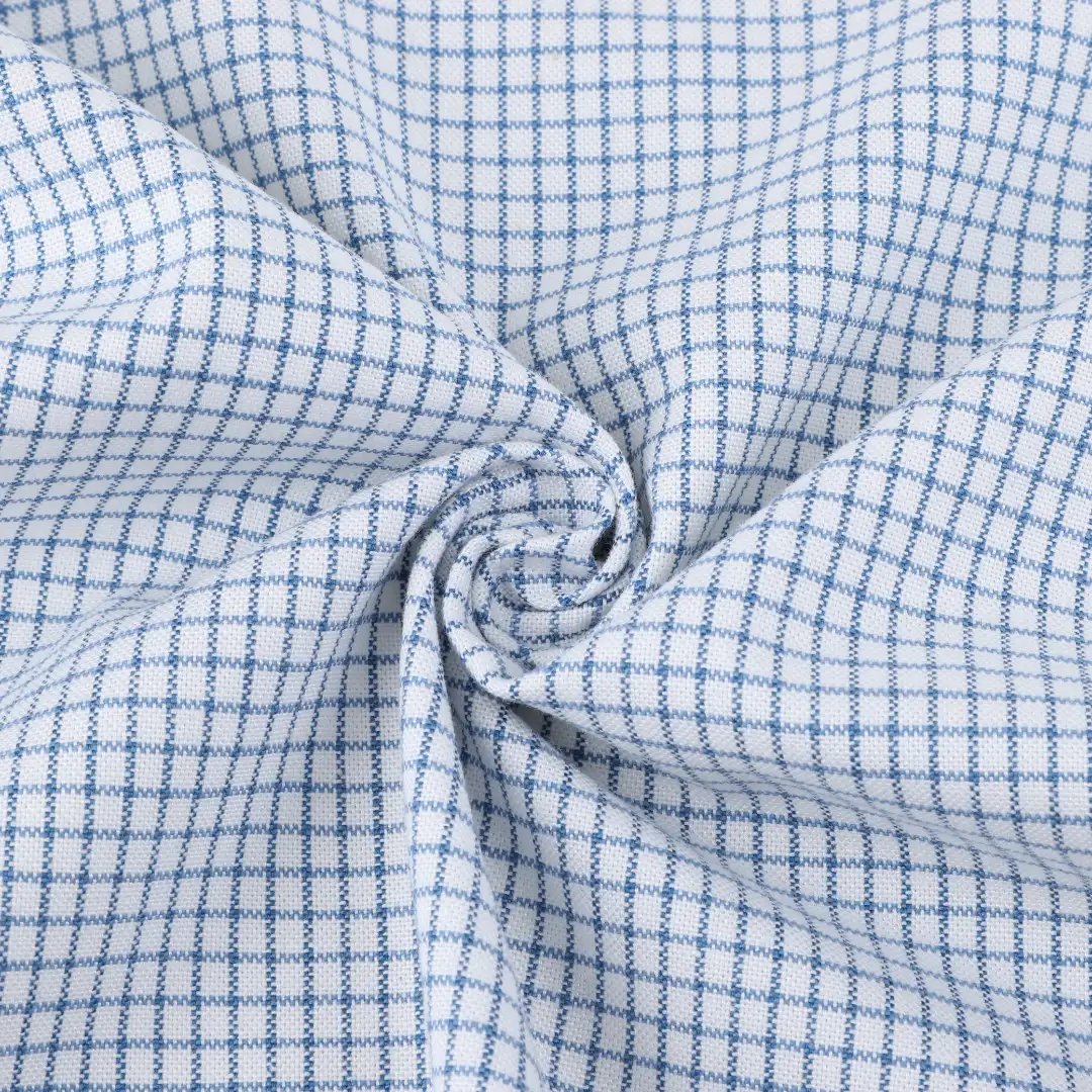 Bangladesh Fabric for Shirt,Crop Top,Skirt,Over Shirt Cotton YD Oxford Natural Woven Fabric Viscose Cotton Spandex White And Blue color buy from Bangladesh wholesaler bulk order at wholesale price free worldwide shipping Alibaba