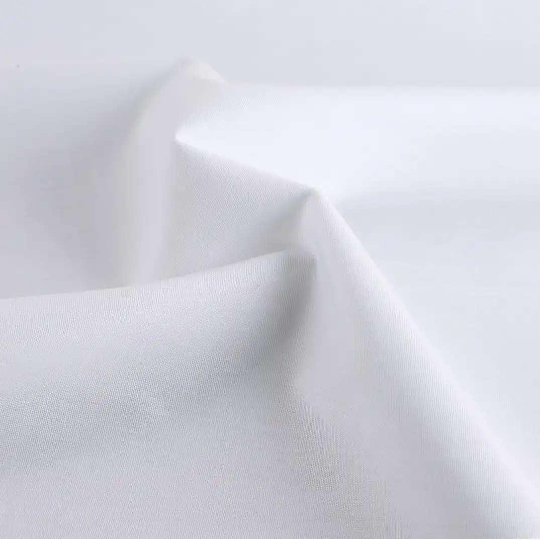 China Fabric for Blouse,Skirt,Crop Top Cotton Poplin Natural Woven Fabric BCI Cotton Spandex White color buy from China wholesaler bulk order at wholesale price free worldwide shipping Alibaba