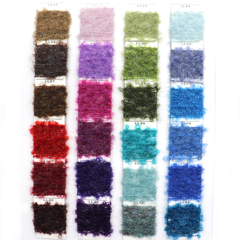 China Yarn for Crop Top Pullover (Sweater),Dresses (Cardigan Open) (Sweater) Boucle Yarn Fancy Yarn Recycled Polyester Polyester Acrylic Wool Spandex Yellow color buy from China wholesaler bulk order at wholesale price free worldwide shipping Alibaba