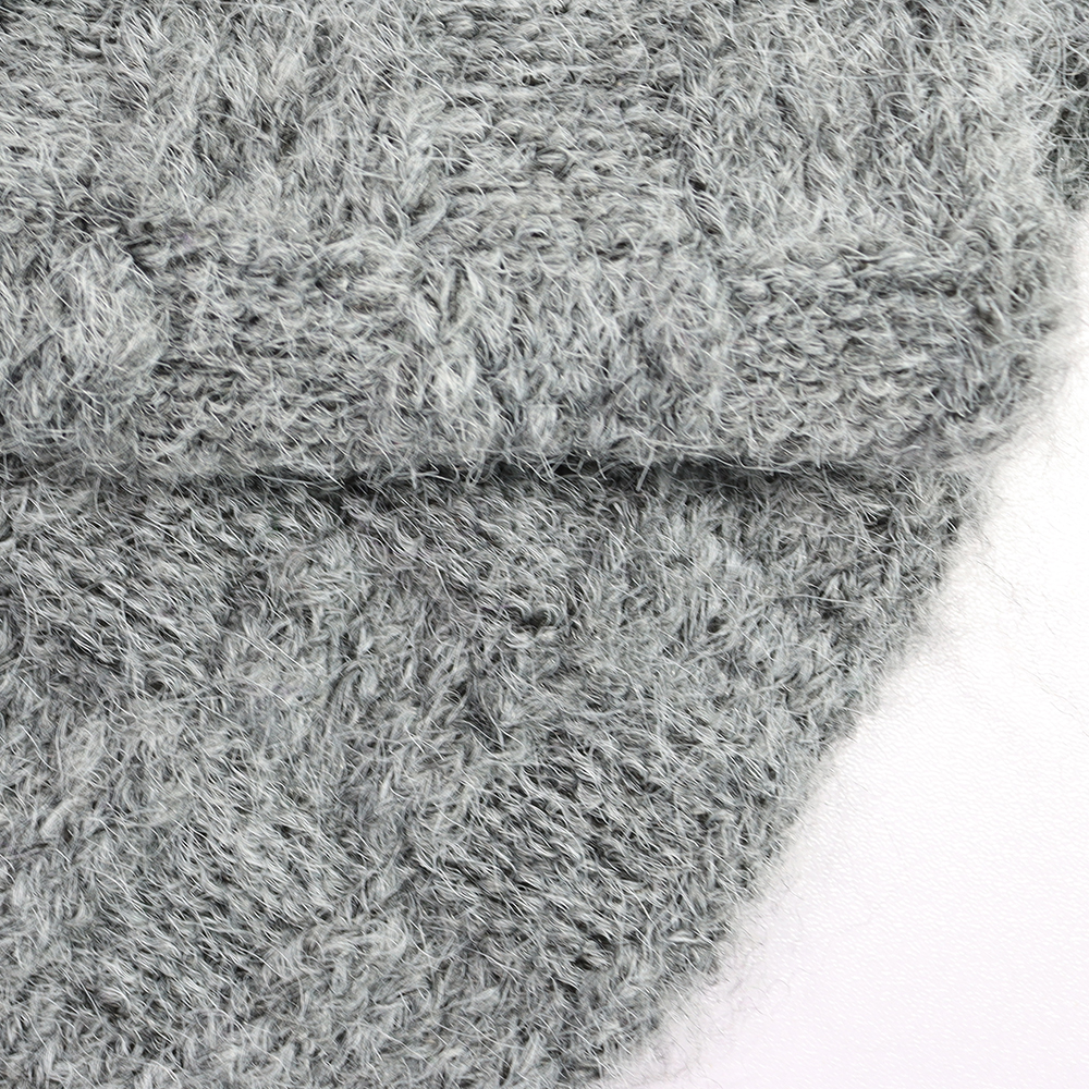 China Yarn for Dresses (Cardigan Open) (Sweater),Crop Top Pullover (Sweater) Mossy Yarn Fancy Yarn Polyester Recycled Polyester Acrylic Spandex Grey Melange color buy from China wholesaler bulk order at wholesale price free worldwide shipping Alibaba