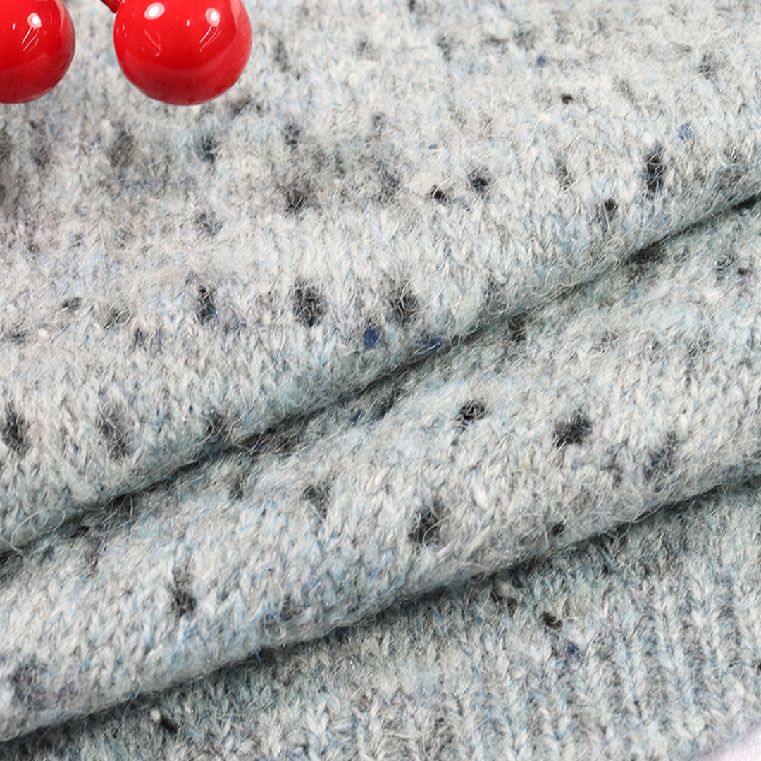 China Yarn for Dresses (Cardigan Button) (Sweater),Ladies Vest (Sweater)  Mossy Yarn Fancy Yarn Recycled Polyester Acrylic Polyester Wool Spandex Blue Melange color buy from China wholesaler bulk order at wholesale price free worldwide shipping Alibaba