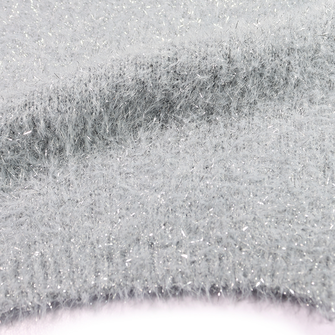 China Yarn for Crop Top Pullover (Sweater),Dresses (Cardigan Open) (Sweater) Feather Yarn Fancy Yarn Recycled Polyester Lurex Recycled Nylon Grey color buy from China wholesaler bulk order at wholesale price free worldwide shipping Alibaba