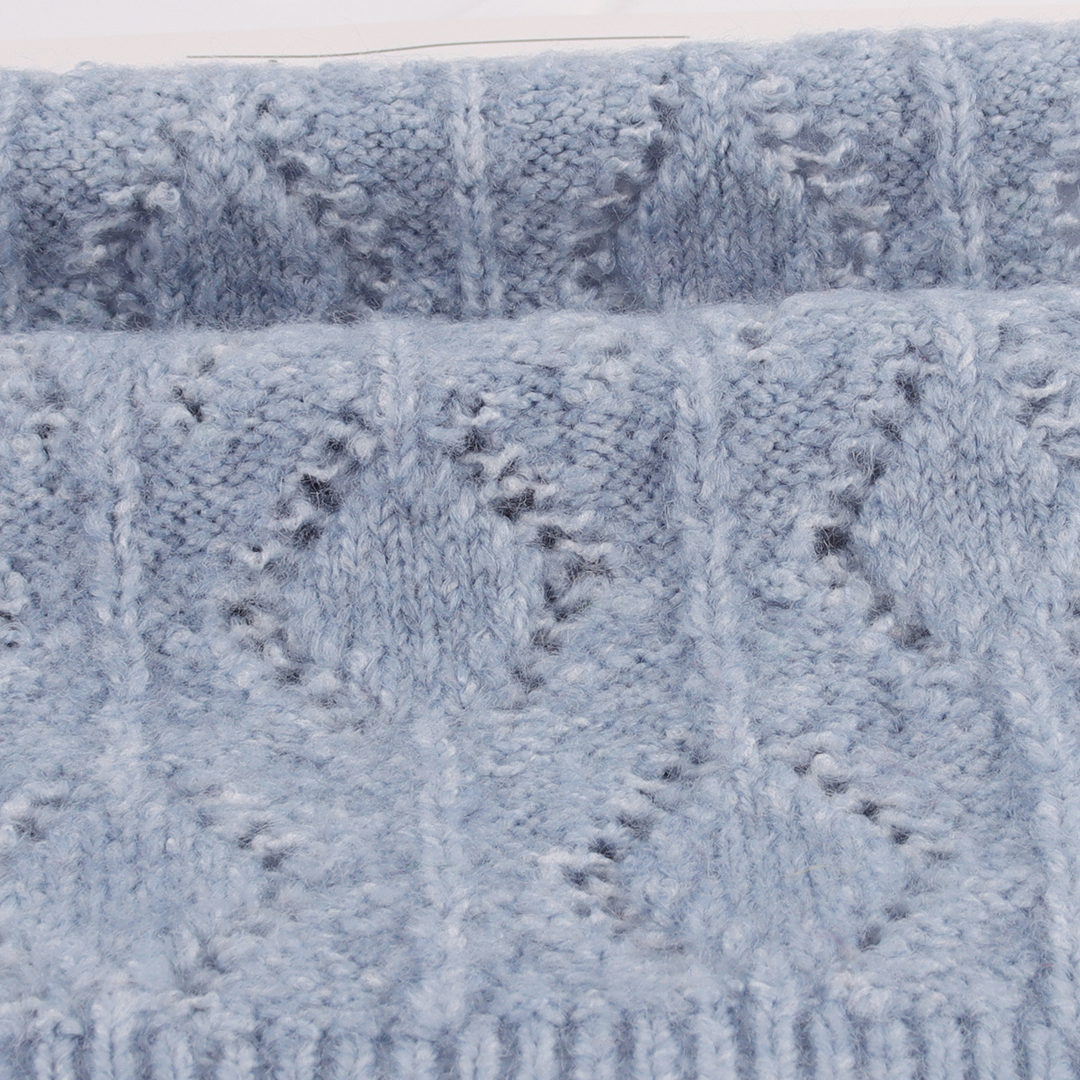 China Yarn for Open Cardigan (Sweater),Hoodie  (Sweater),Round Neck Pullover (Sweater) Mossy Yarn Fancy Yarn Polyester Acrylic Recycled Polyester Spandex Blue Melange color buy from China wholesaler bulk order at wholesale price free worldwide shipping Alibaba