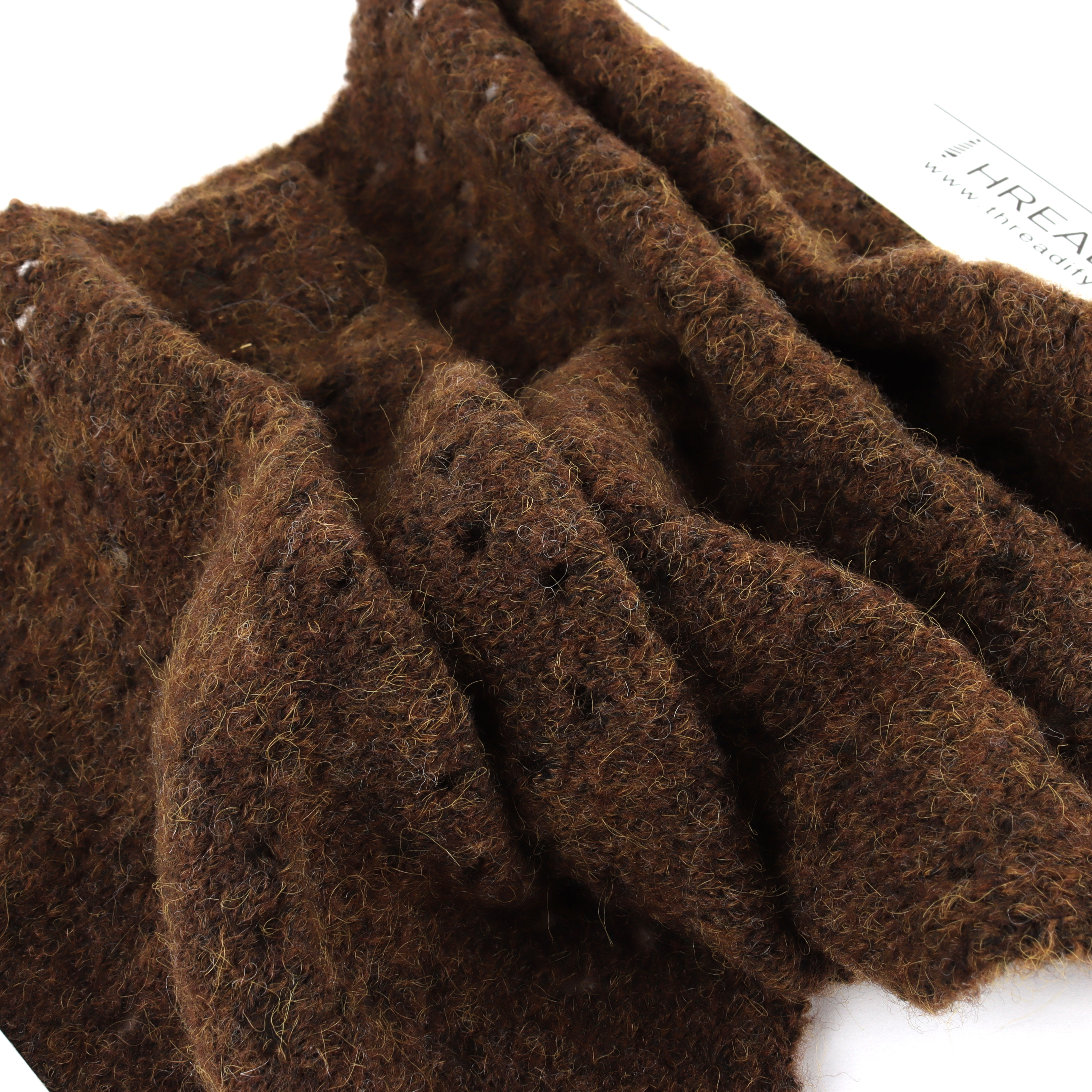 China Yarn for Dresses (Cardigan Button) (Sweater),Ladies Vest (Sweater)  Mossy Yarn Fancy Yarn Recycled Polyester Polyester Acrylic Wool Spandex Brown color buy from China wholesaler bulk order at wholesale price free worldwide shipping Alibaba