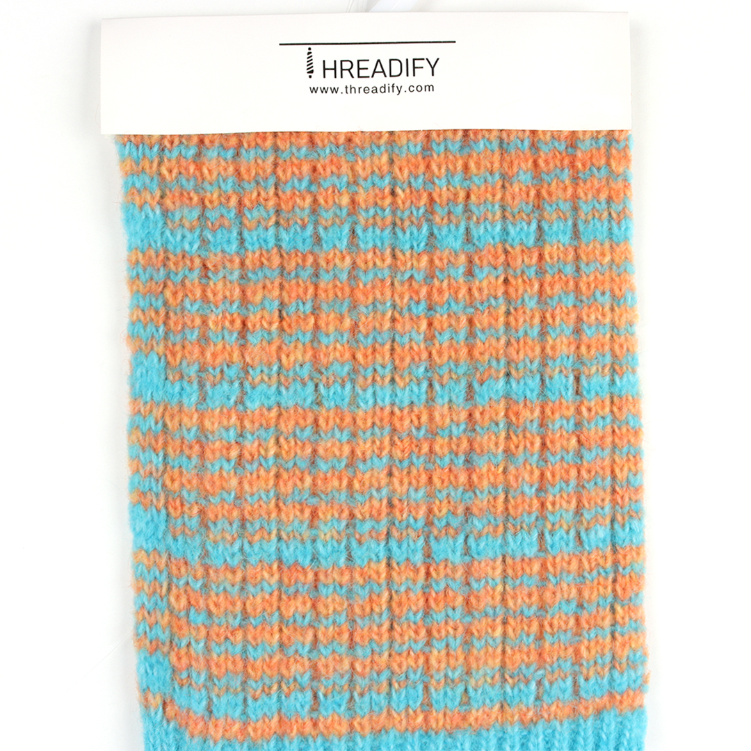 China Yarn for Half-Zipper Cardigan (Sweater),Knitted Trousers (Sweater),Knitted Jacket (Sweater) Air Spun Yarn Fancy Yarn Recycled Polyester Blue And Orange color buy from China wholesaler bulk order at wholesale price free worldwide shipping Alibaba