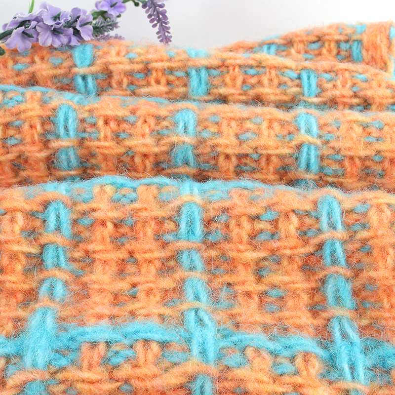 China Yarn for Half-Zipper Cardigan (Sweater),Knitted Trousers (Sweater),Knitted Jacket (Sweater) Air Spun Yarn Fancy Yarn Recycled Polyester Blue And Orange color buy from China wholesaler bulk order at wholesale price free worldwide shipping Alibaba