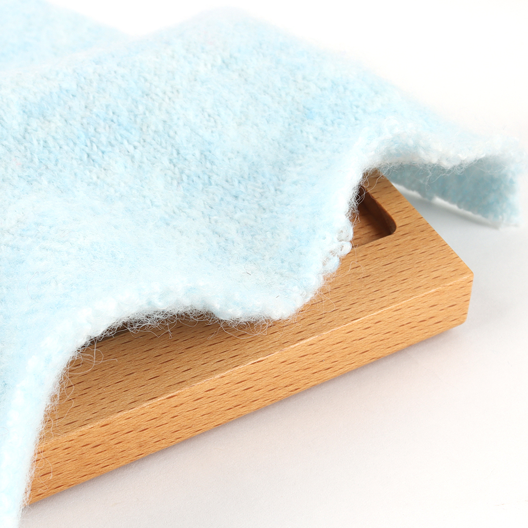 China Yarn for Crop Top Pullover (Sweater),Dresses (Cardigan Open) (Sweater) Mossy Yarn Fancy Yarn Recycled Polyester Polyester Acrylic Spandex Blue color buy from China wholesaler bulk order at wholesale price free worldwide shipping Alibaba