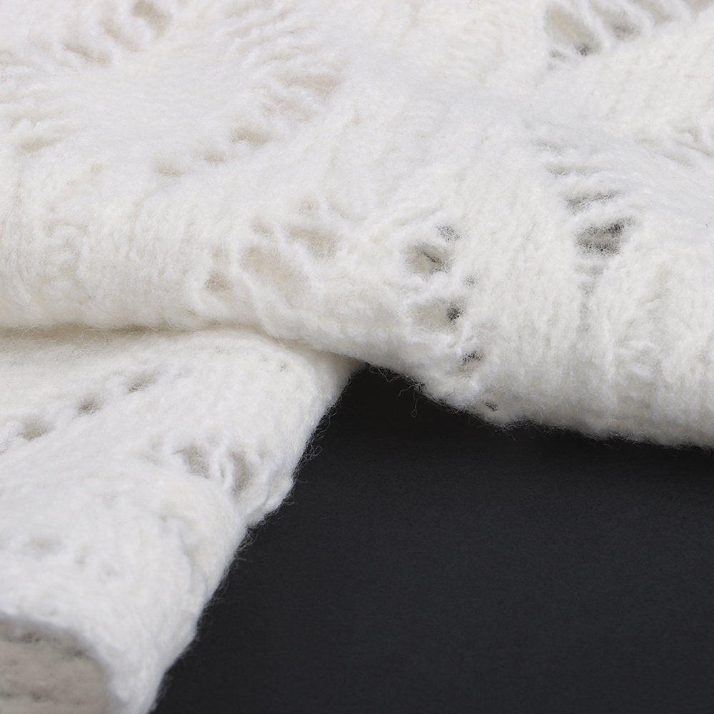 China Yarn for Dresses (Cardigan Button) (Sweater),Ladies Vest (Sweater)  Mossy Yarn Fancy Yarn Polyester Spandex White color buy from China wholesaler bulk order at wholesale price free worldwide shipping Alibaba