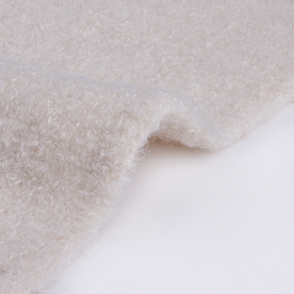 China Yarn for Half-Zipper Cardigan (Sweater),Knitted Jacket (Sweater),Knitted Trousers (Sweater) Boucle Yarn Fancy Yarn Polyester Nylon Spandex Beige color buy from China wholesaler bulk order at wholesale price free worldwide shipping Alibaba