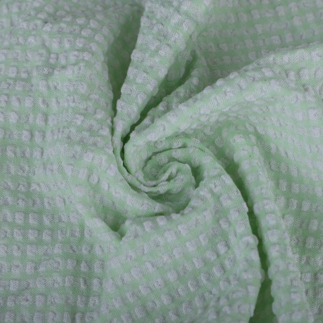 Bangladesh Fabric for Over Shirt,Skirt,Crop Top  Cotton Seersucker Natural Woven Fabric Cotton Paradise Green/White Stripe color buy from Bangladesh wholesaler bulk order at wholesale price free worldwide shipping Alibaba
