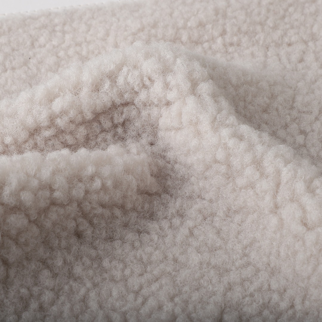 China Fabric for Overcoat,Bomber Jacket,Trench Coat Sherpa Knit Fabric Polyester Beige color buy from China wholesaler bulk order at wholesale price free worldwide shipping Alibaba