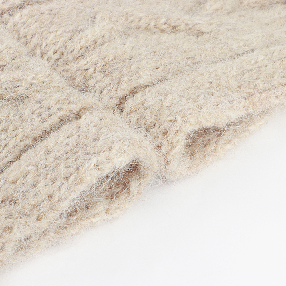 China Yarn for Dresses (Cardigan Button) (Sweater),Ladies Vest (Sweater)  Mossy Yarn Fancy Yarn Alpaca Wool Recycled Polyester Polyester beige color buy from China wholesaler bulk order at wholesale price free worldwide shipping Alibaba