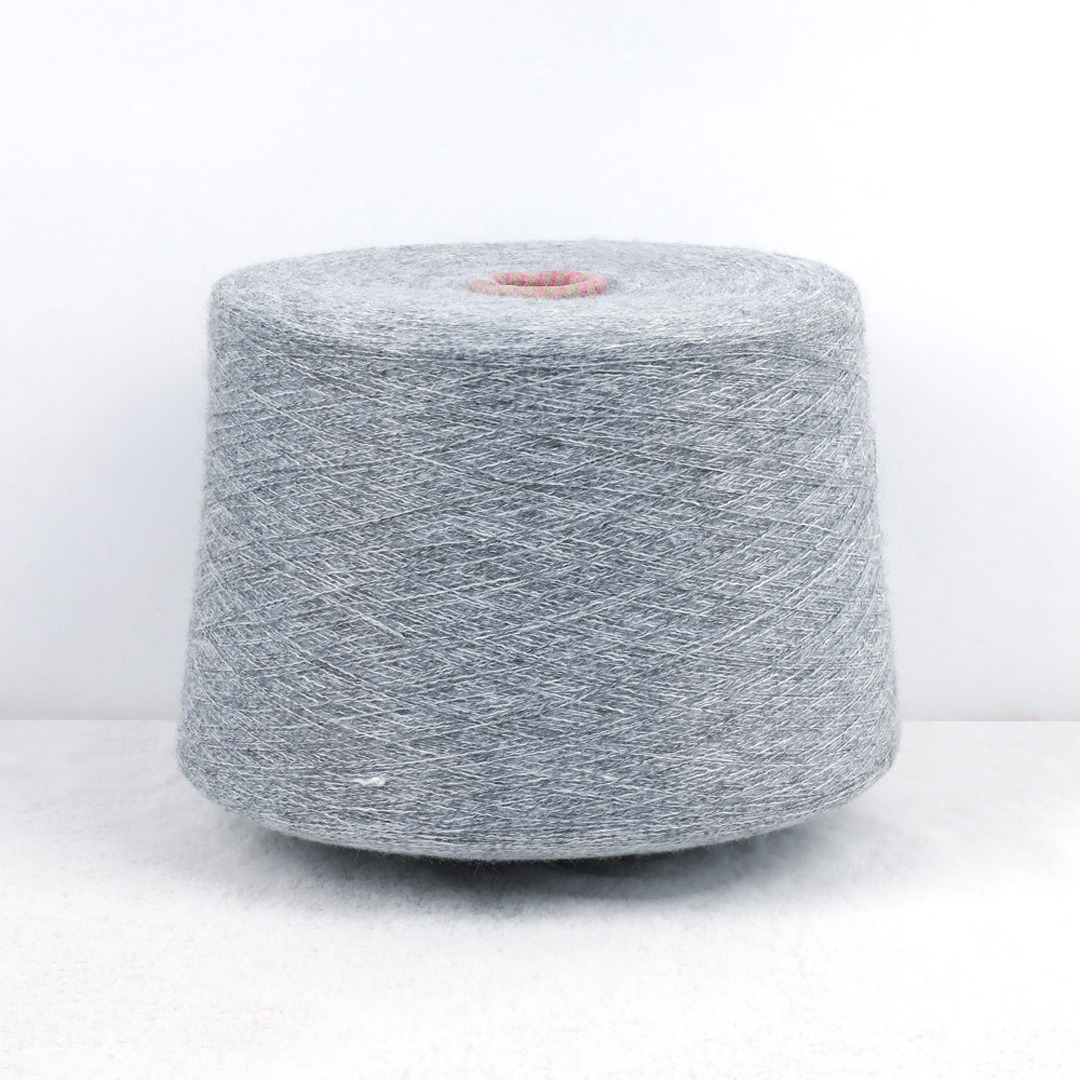 China Yarn for Polo T-shirt (Sweater),Crew Neck Pullover (Sweater),Half-Zipper Cardigan (Sweater) Mossy Yarn Fancy Yarn Recycled Polyester Nylon Spandex Medium Gray color buy from China wholesaler bulk order at wholesale price free worldwide shipping Alibaba