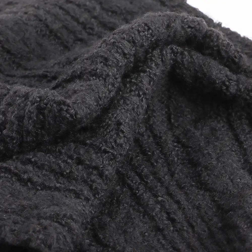 China Yarn for Open Cardigan (Sweater),Round Neck Pullover (Sweater),Hoodie  (Sweater) Mossy Yarn Fancy Yarn Recycled Polyester Nylon Spandex Black color buy from China wholesaler bulk order at wholesale price free worldwide shipping Alibaba