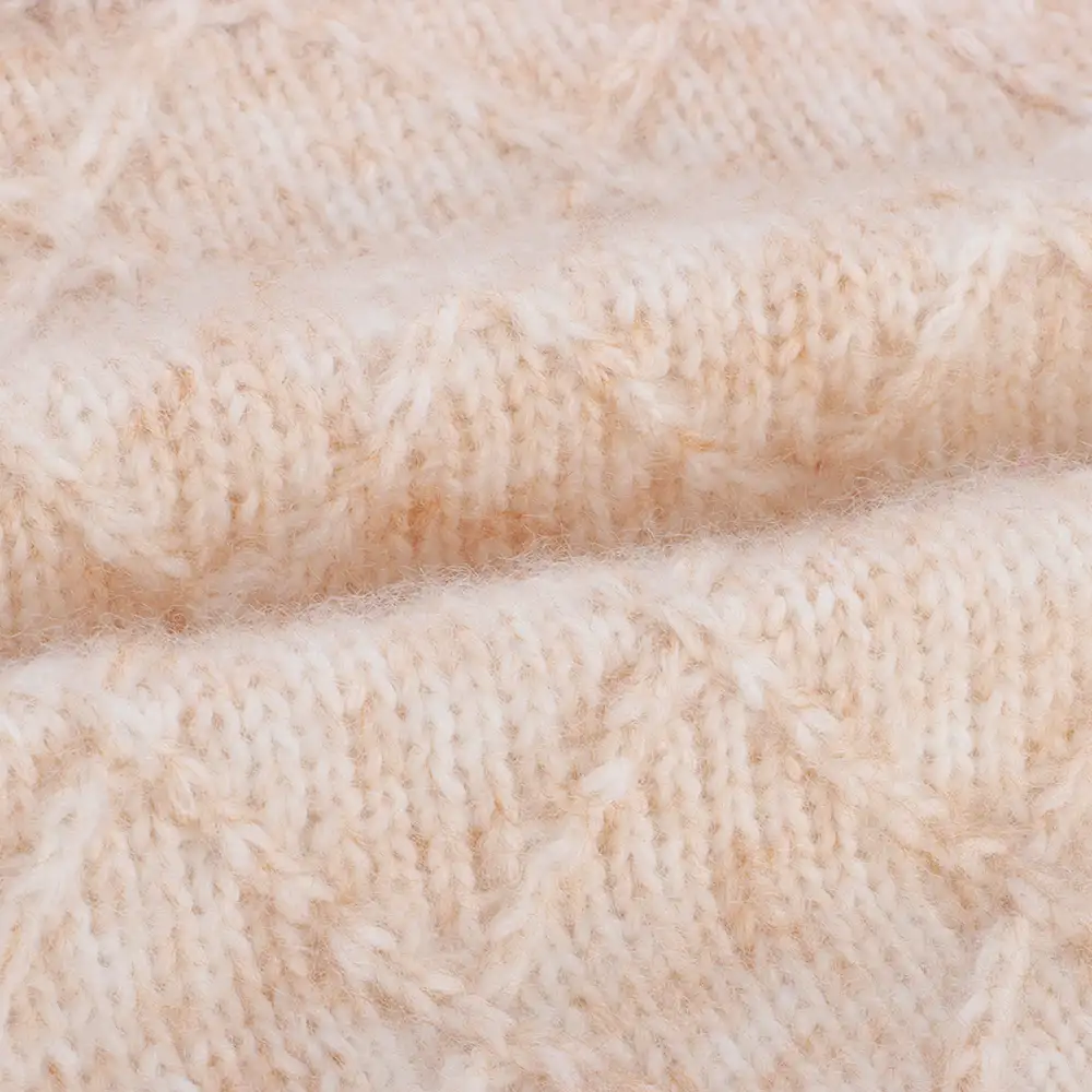 China Yarn for Knitted Jacket (Sweater),Hoodie  (Sweater),Half-Zipper Cardigan (Sweater) Air Spun Yarn Fancy Yarn Polyester Beige Melange color buy from China wholesaler bulk order at wholesale price free worldwide shipping Alibaba