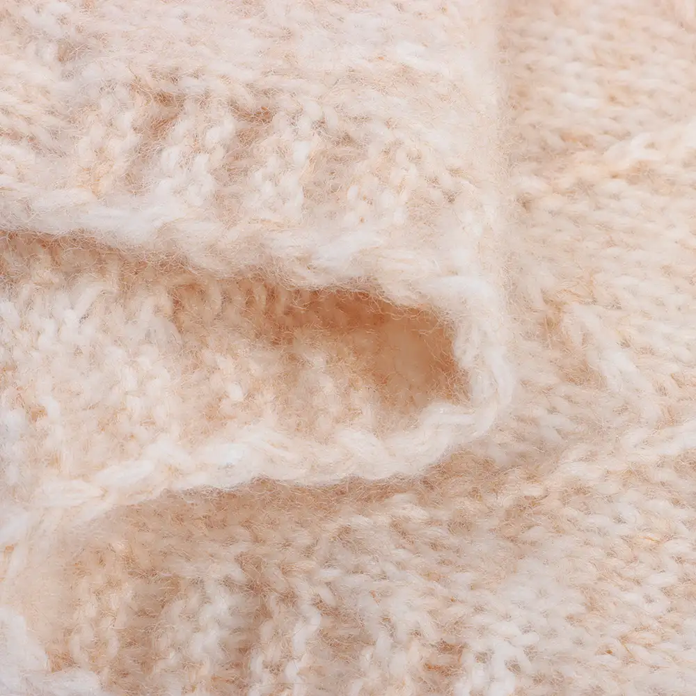 China Yarn for Knitted Jacket (Sweater),Hoodie  (Sweater),Half-Zipper Cardigan (Sweater) Air Spun Yarn Fancy Yarn Polyester Beige Melange color buy from China wholesaler bulk order at wholesale price free worldwide shipping Alibaba