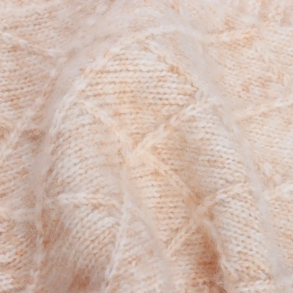 China Yarn for Knitted Jacket (Sweater),Hoodie  (Sweater),Half-Zipper Cardigan (Sweater) Air Spun Yarn Fancy Yarn Polyester Beige Melange color buy from China wholesaler bulk order at wholesale price free worldwide shipping Alibaba